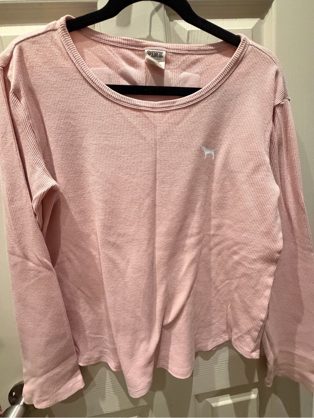 PINK Victoria's Secret Light Pink Ribbed long sleeve